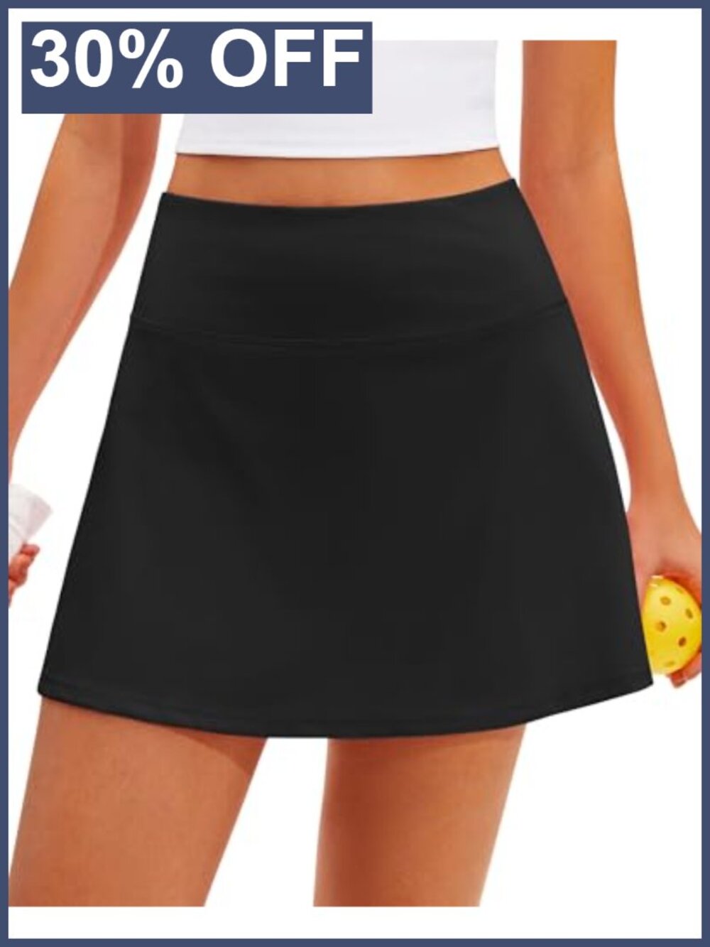 A-Line Tennis Skort Built-in Shorts Golf Athletic Skirt Nylon Spandex